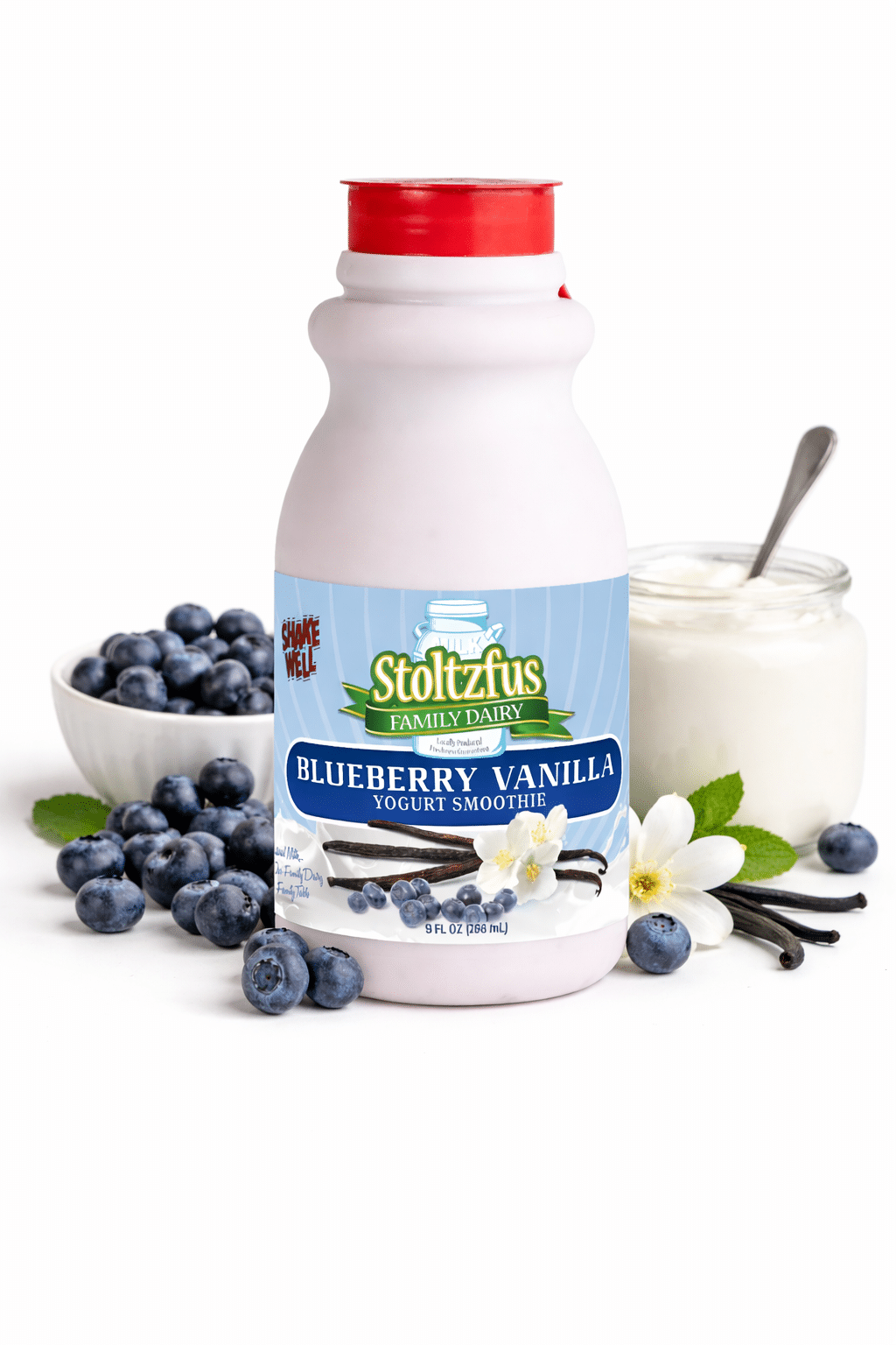 Blueberry Vanilla Smoothie Vertical