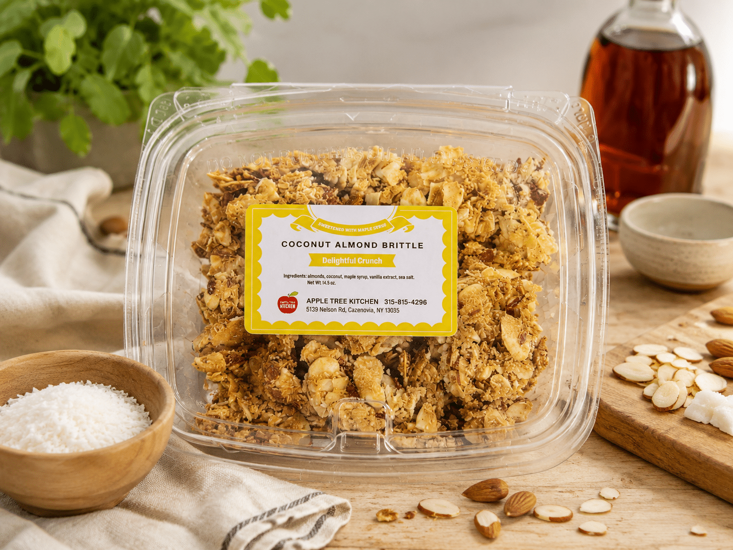 Coconut Almond Brittle 6 oz. container