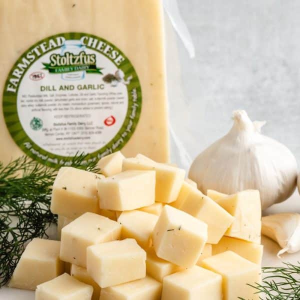 Dill & Garlic Farmstead Cheese 0.75 lb. Wedge