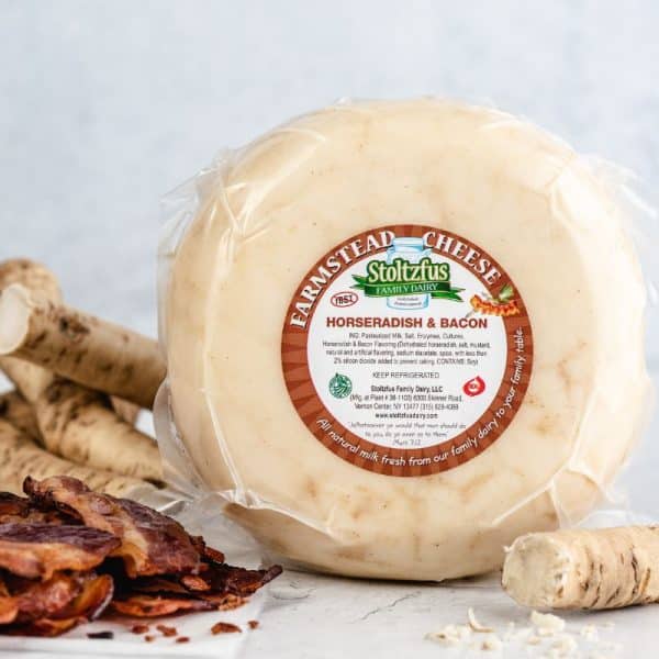 Horseradish & Bacon Farmstead Cheese 10 lb. Wheel
