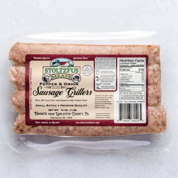 Pepper & Onion Pork Grillers 1 lb. Pack