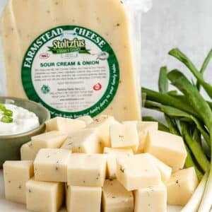 Sour Cream & Onion Farmstead Cheese 0.75 lb. Wedge