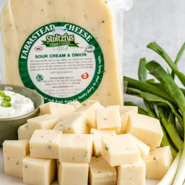 Sour Cream & Onion Farmstead Cheese 0.75 lb. Wedge