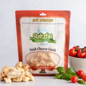 Tomato & Basil Cheese Curds 8 oz. Bag
