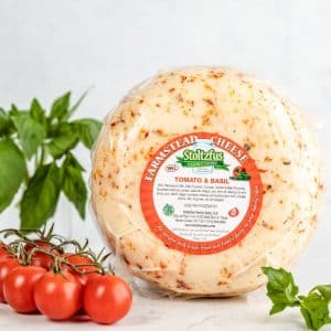 Tomato & Basil Farmstead Cheese 2 lb. Wheel