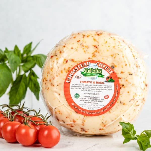 Tomato & Basil Farmstead Cheese 2 lb. Wheel