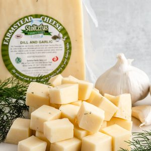 dill & garlic farmstead cheese wedge