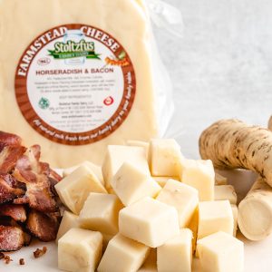 horseradish & bacon farmstead cheese wedge