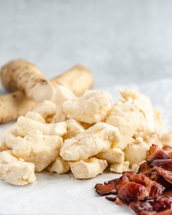 horseradish and bacon cheese curds