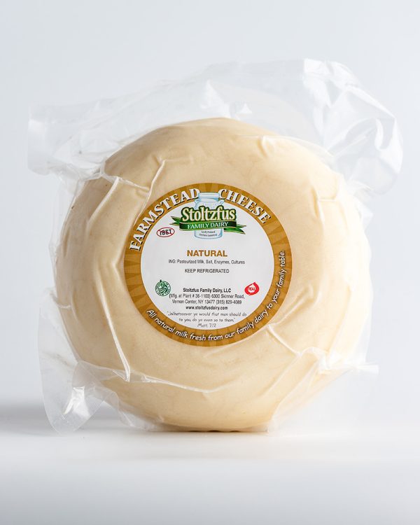 natural farmstead cheese wheel