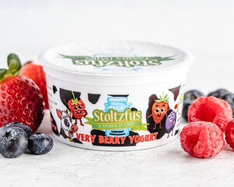 Stoltzfus Dairy Very Berry Yogurt with fruit